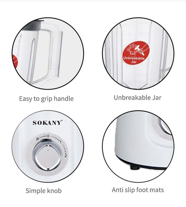 Sokany SK-185 Blender wielofunkcyjny 500 W 2 w 1