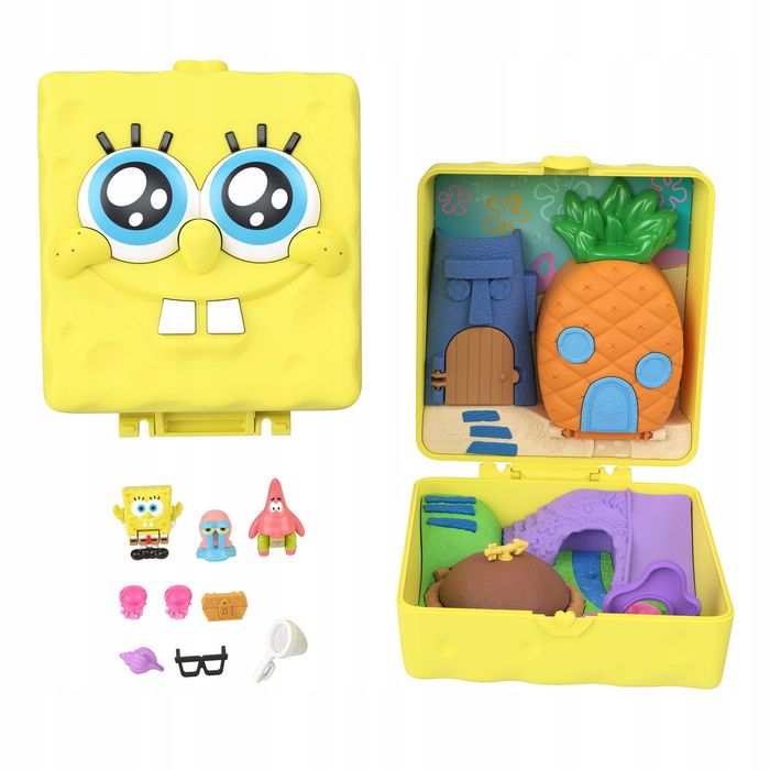 Polly Pocket SpongeBob Kanciastoporty Zestaw kompaktowy Zabawka 4+ JKC84. Polly Pocket. Nowy Produkt