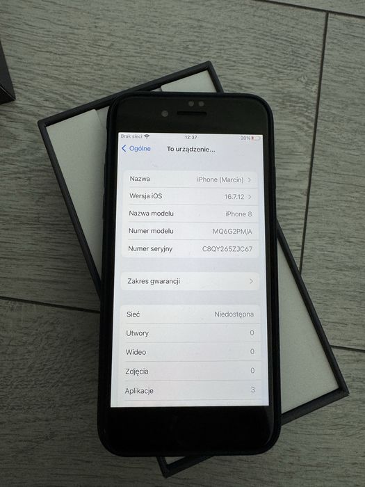 Iphone 8 64G Ładowarka