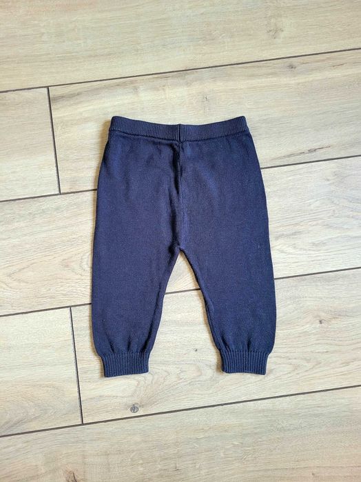 Komplet niemowlęcy 68 3-6 ciepła bluza dzianinowe spodnie unisex 2szt