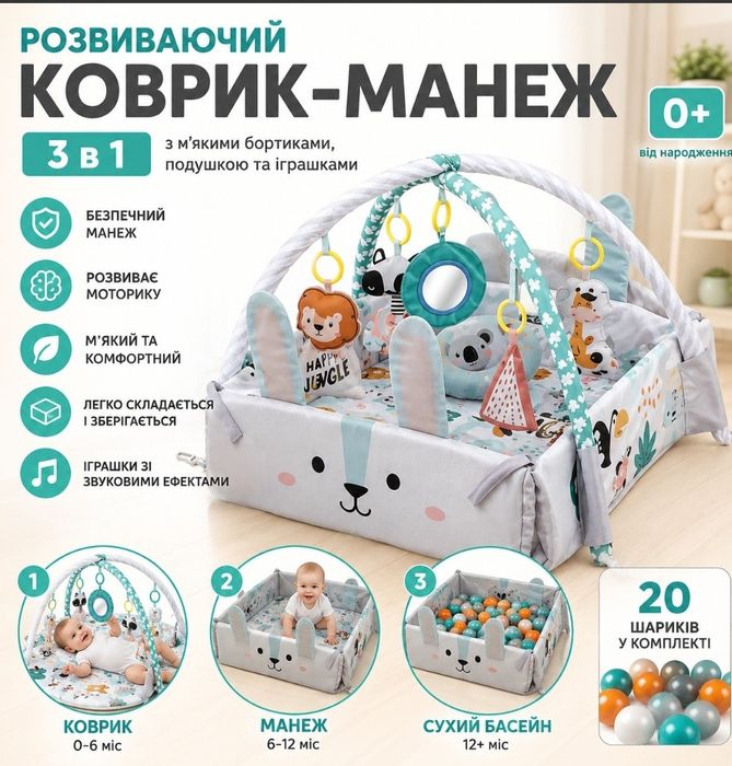 Дитячий розвиваючий килимок
