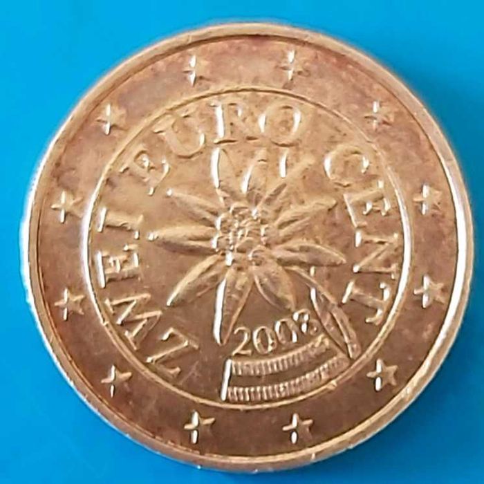 2 Cêntimos de 2008 da Áustria