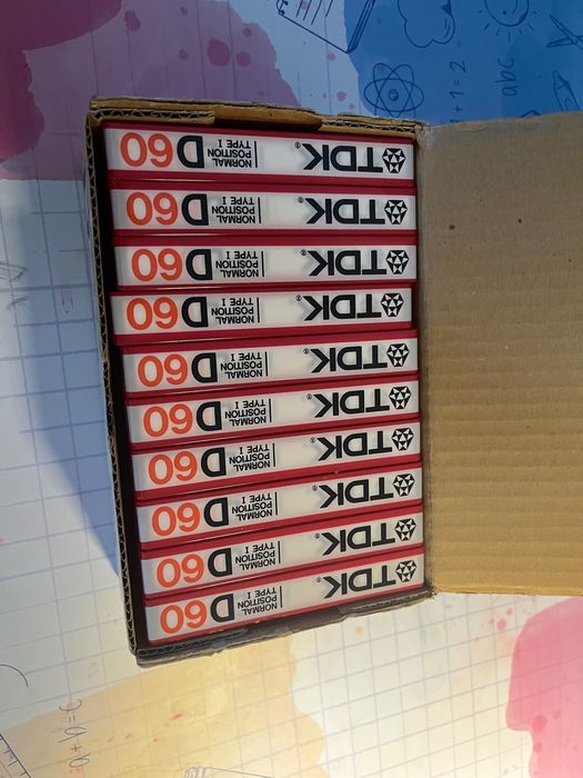 TDK D-60 Caixa de 10 unidades - Cassete