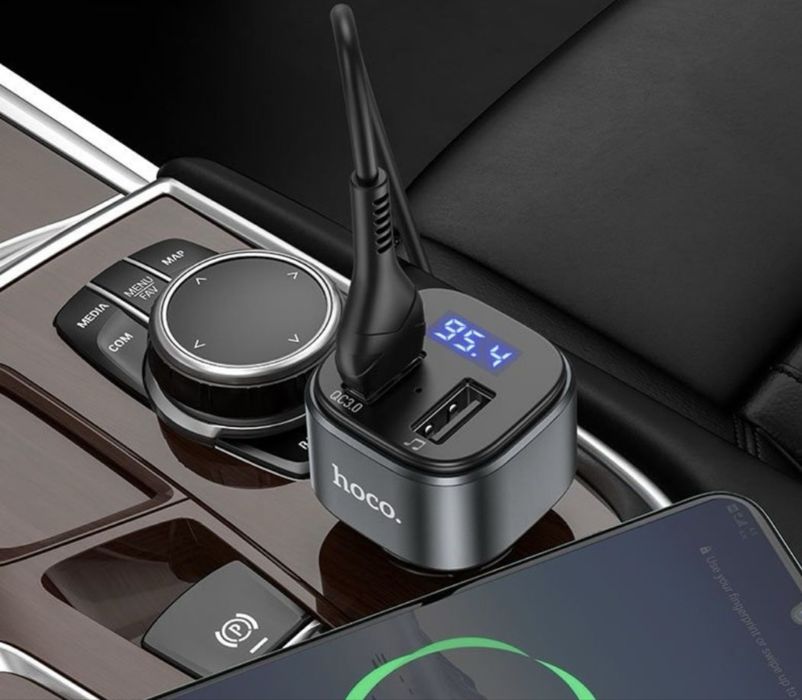 Автомобильное зарядное FM модуляторТрансмиттерНосо Е67 Быстрая Зарядка