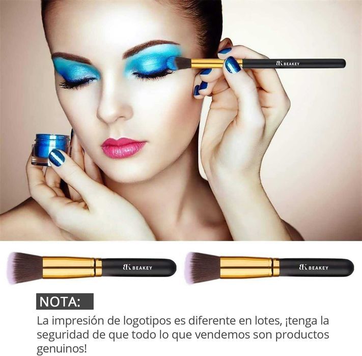 Pó Facial Blush Conjunto de pincéis de maquilhagem com esponja liquidi