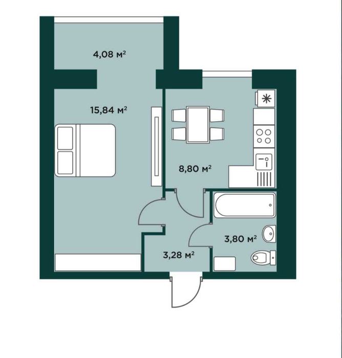 Продаж 1 кім квартири в  ЖК Міленіум Парк