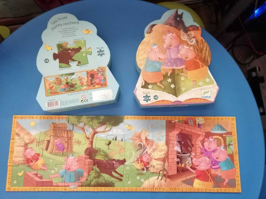 jogo puzzle dos 3 porquinhos