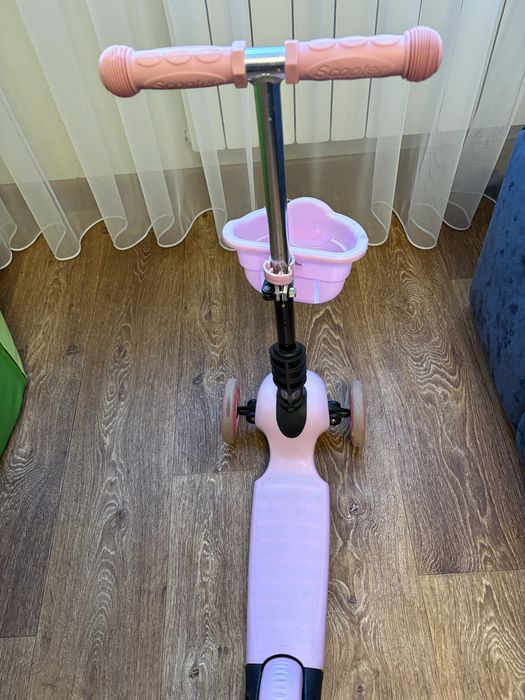 Самокат дитячий, рожевий