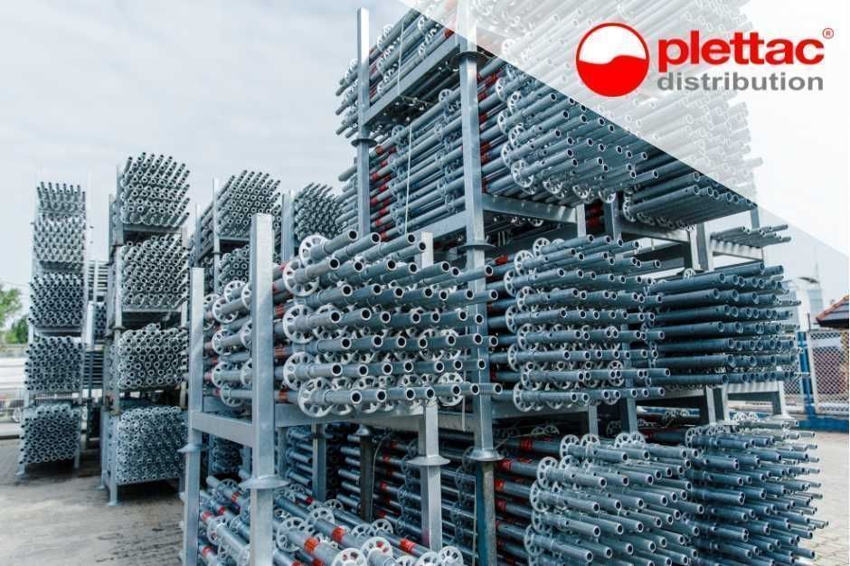 Rusztowanie elewacyjne PRODUCENT – pow.rob. 504m2, wys.rob.8m Plettac