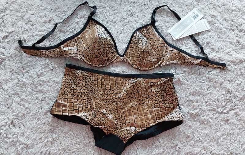 Dwuczęściowy kostium Magistral M skórka wężowa