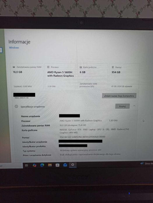 Acer Nitro 5 | Ryzen 5 5600H | RTX 3060 6GB | 16GB RAM | Win 10/11