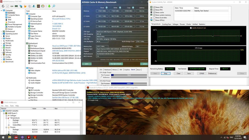 Свіженький ПК AM5! RTX5060 \ R5 7500F \ 32GB DDR5 \ 1TB NVME \ WiFi6