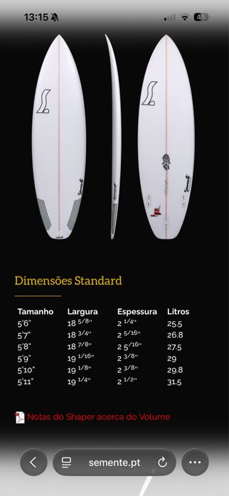 Prancha de surf semente