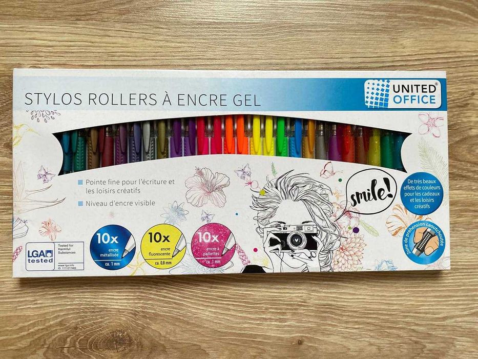 Набір різнокольорових гелевих ручок 30 шт. Німетчина.