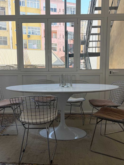 mesa tulip oval estilo saarinen - branca | 170x110cm