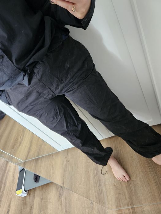 Spodnie stradivarius Parachute, S M czarne ściągacze