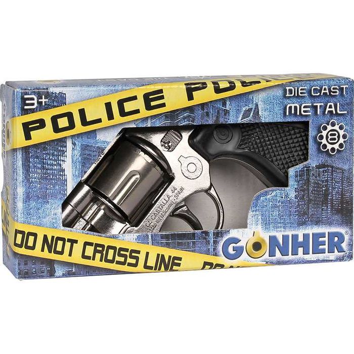 Pistola de policia metal de fulminantes 8 tiros