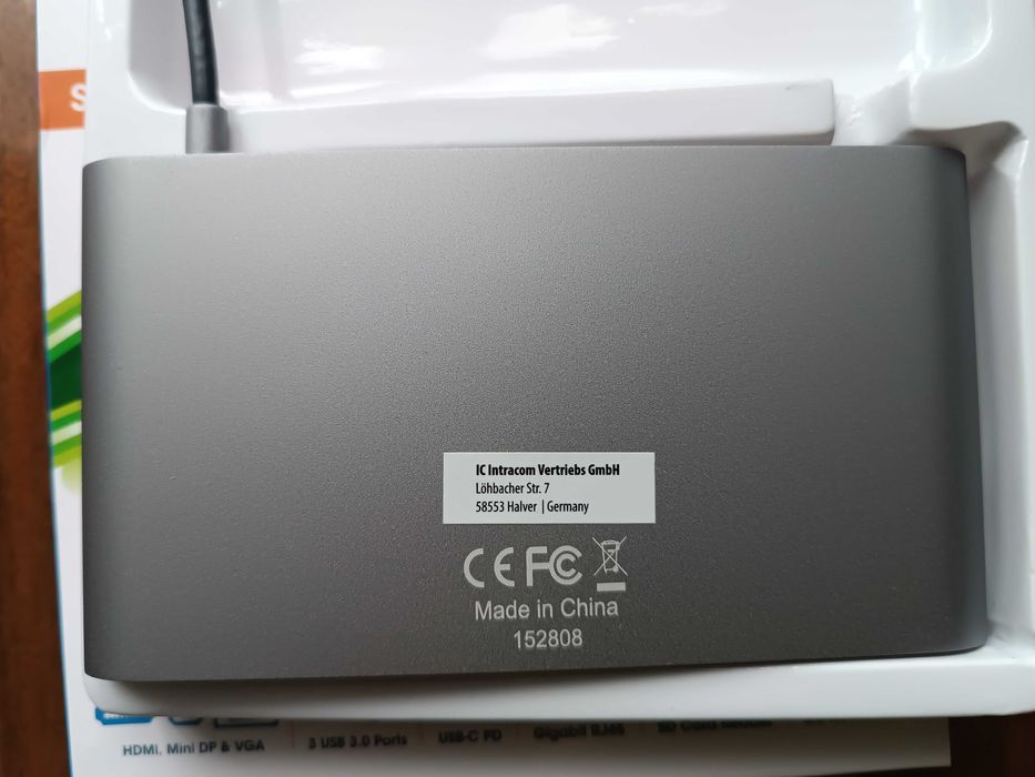 Новая Док-станция Manhattan SuperSpeed USB-C to 7-in-1 silver (152808)