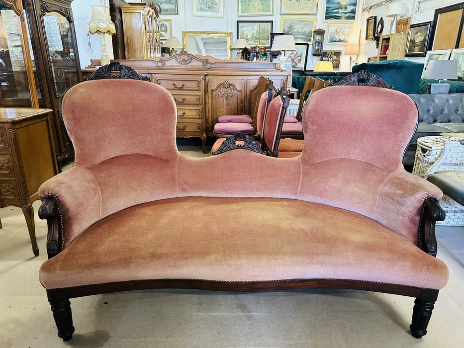 Konwersacyjna sofa w stylu wiktoriańskim :) ŚLICZNY ANTYK :)