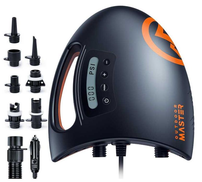 OutdoorMaster 20PSI pompa elektryczna SUP Shark 12V – mocna szybka