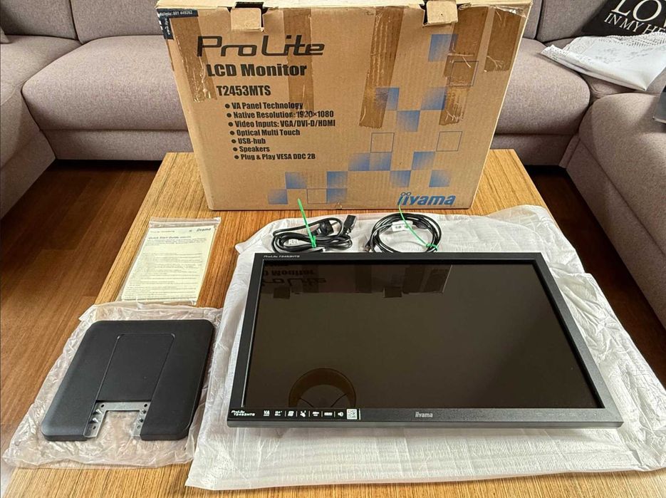 IIyama ProLite T2453MTS 24″ Monitor Dotyk, Full HD, Komplet, Stan BDB