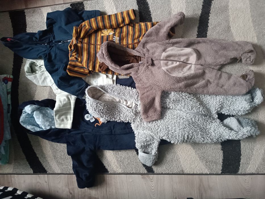 Kombinezon zimowy,Pajacyki ocieplane , bluzy  0-3 mies,