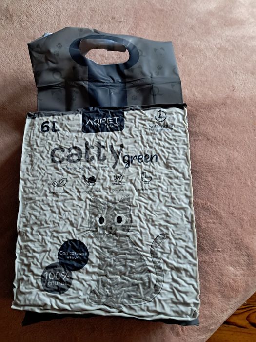 Areia gato Tofu charcoal 6 L Catty Green