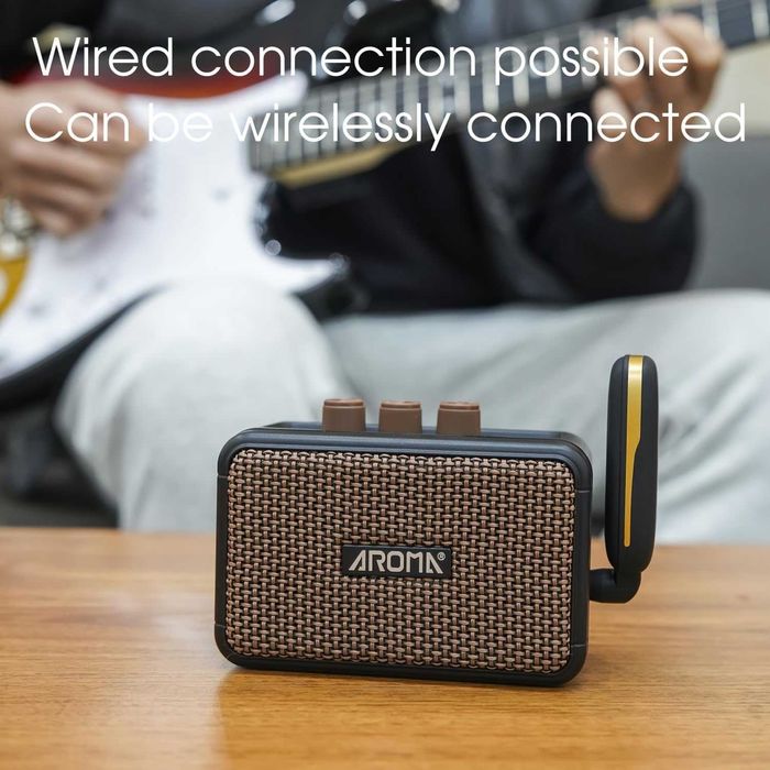 Комбопідсилювач портативний для гітари Aroma AG-04, Bluetooth, 5 ват