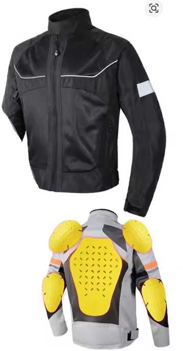 Casaco de Verão M, com 5 proteções para mota e trotinete