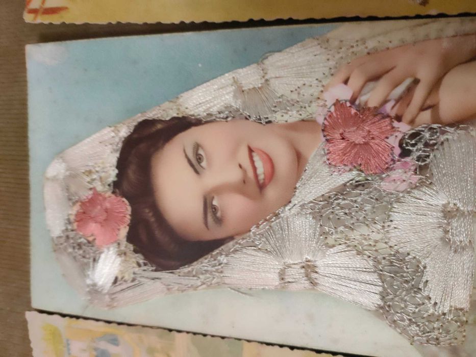 Postais antigos bordados