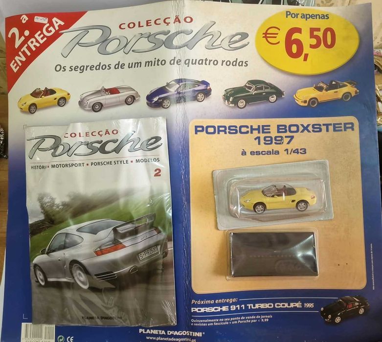 Lote 2 miniaturas Porsche 1:43 – Colecção Porsche DeAgostini, seladas com fascículo