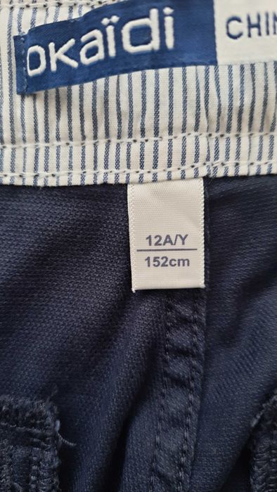 spodnie chinosy OKAIDI z paskiem, rozmiar 152