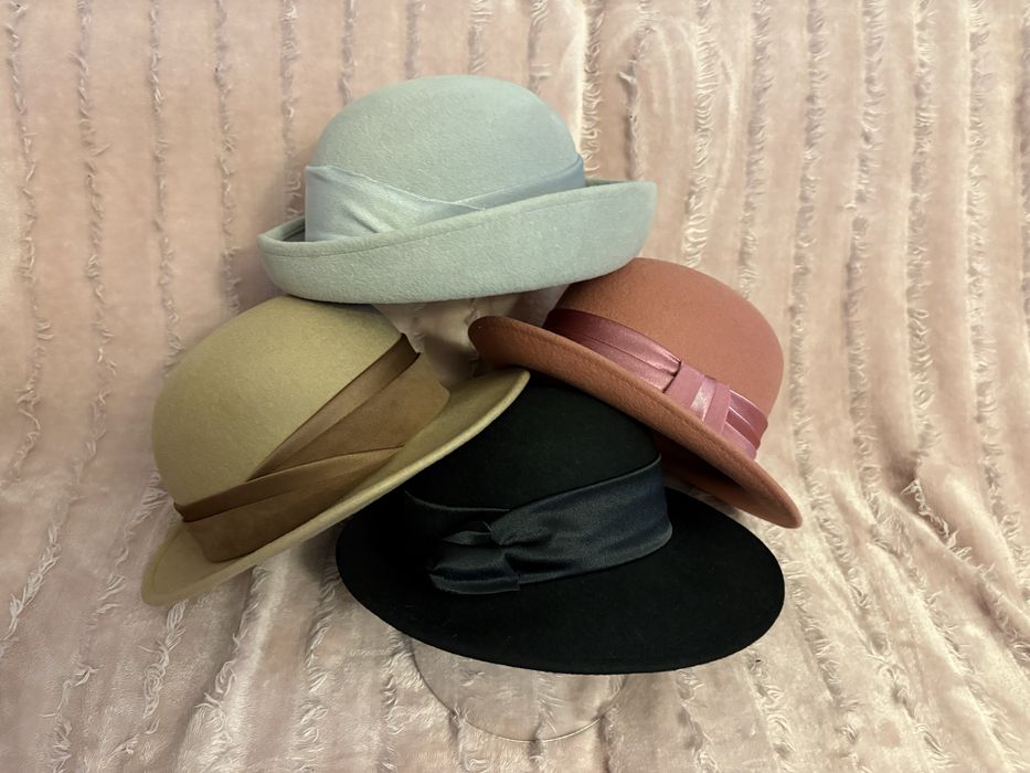 4 szt  kapelusz filc wełniany kolory.