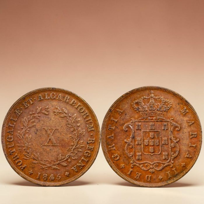 X Reis 1845 D. Maria II BELA