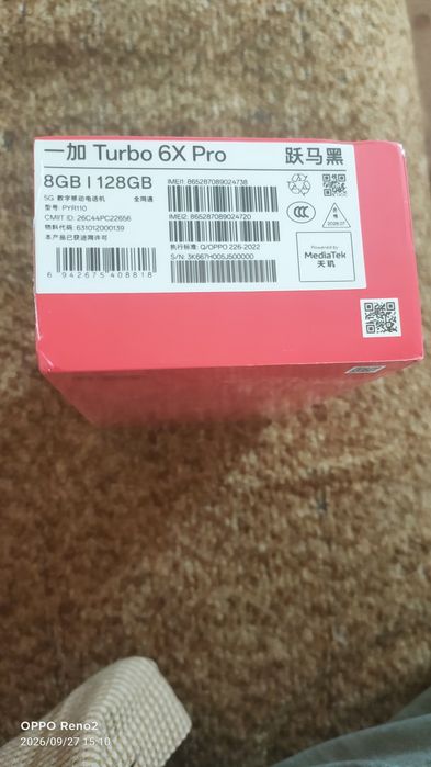 oneplus turbo 6x pro 8/128 Gb NFC, 8000 MAh