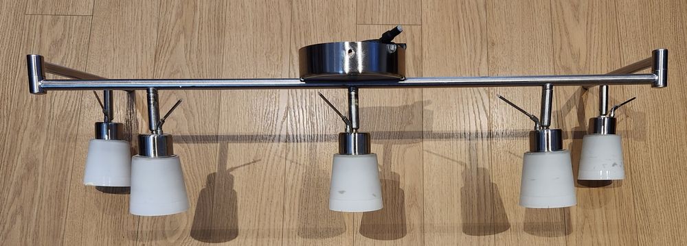 Candeeiro IKEA 5 focos ajustáveis com lâmpadas incluídas