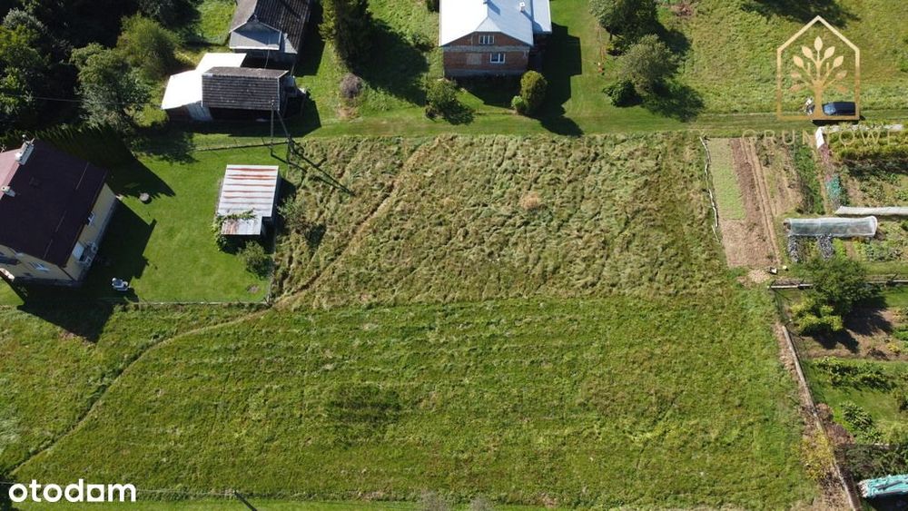 Działka budowlana I 8 arów Gorlice - Sokół I Spokojna okolica I Media