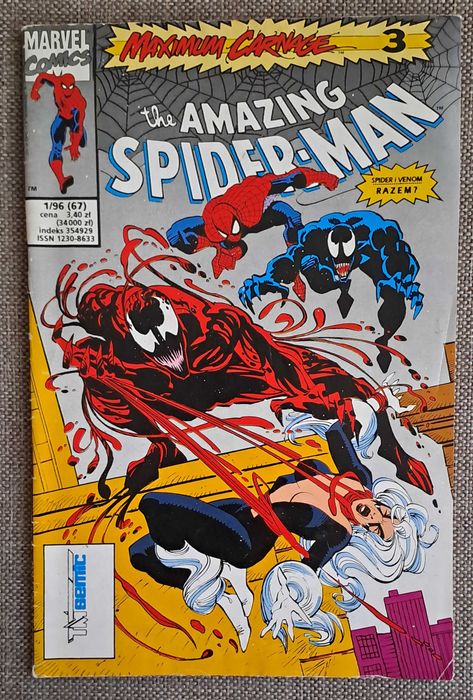 アメコミ Cygnus Komiks Spider-man - VENOM Maximum Carnage (1996)(Marvel) Stalowa