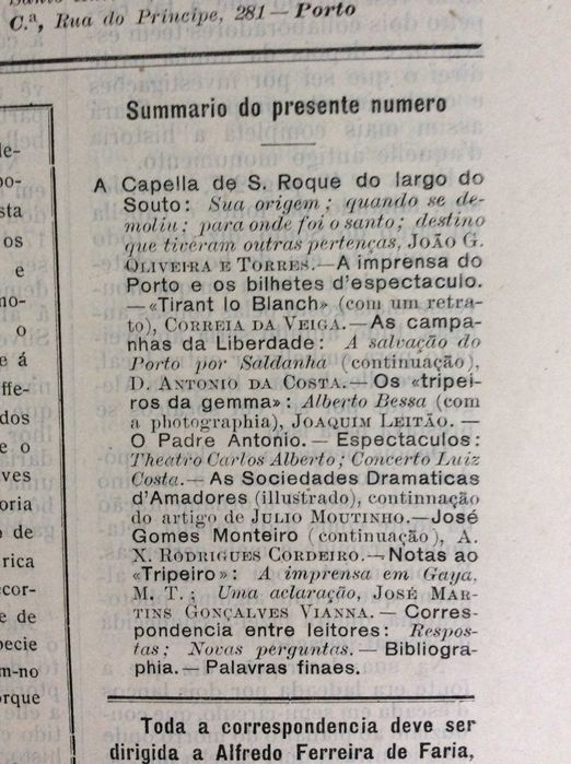 Um pouco da história do Porto e arredores, 1910. Excel. preço