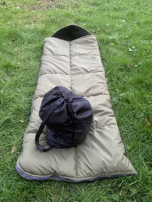 Демисезонный армейский спальный мешок 220х90 до -15 спальник ВСУ олива