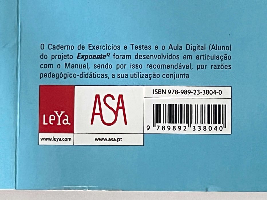 Expoente 12 Matemática A Caderno de Exercícios e Testes