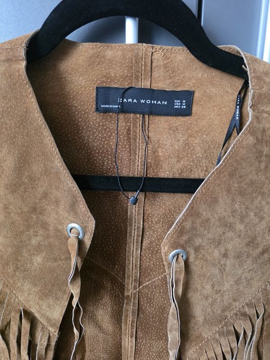 Накидка ZARA CAMEL STUDIO 100% шкіра