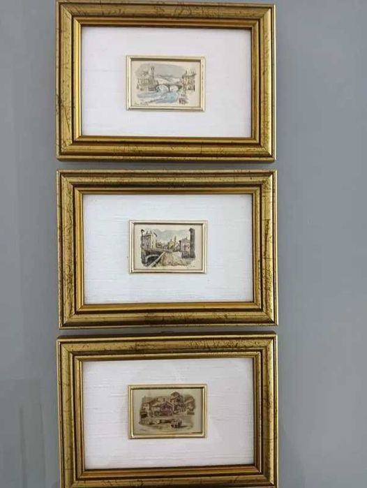 3 mini - quadros de Dario fontana; A Boudim A Bauchim*