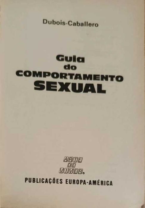 Guia do comportamento sexual, Dubois Caballero