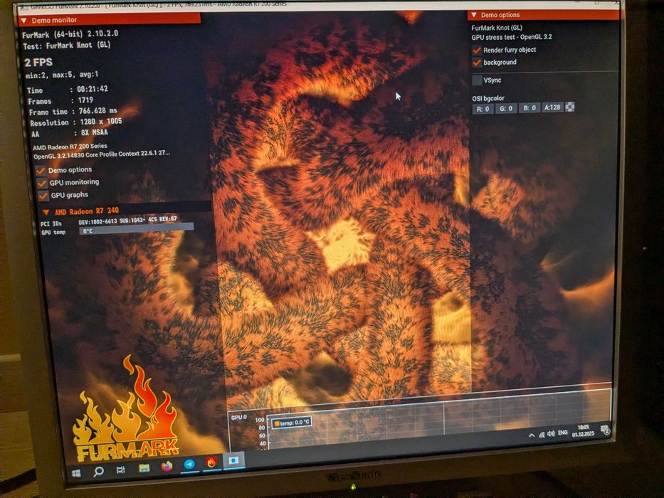 Комп'ютер + монітор / Core i7-860 / Radeon R7 240 2GB / 8GB RAM / SSD