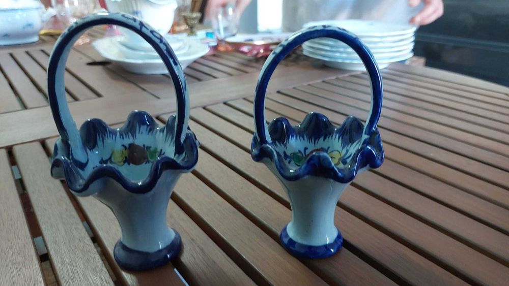 Cesta e jarrinha Alcobaça feitas à mão