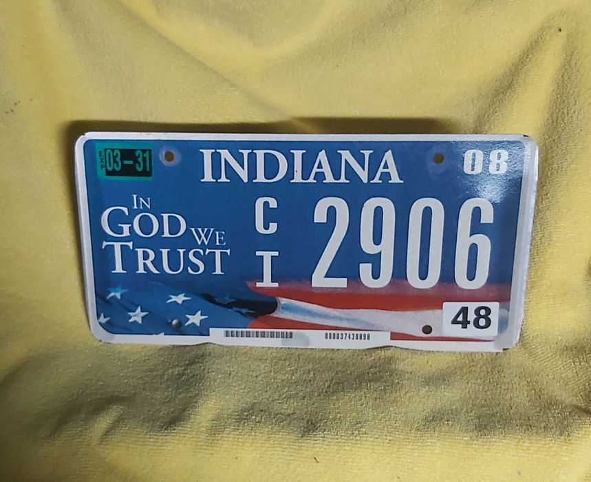 Tablica rejestracyjna Indiana