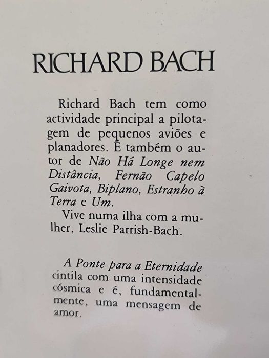 A Ponte para a Eternidade
Uma mensagem de amor
de Richard Bach