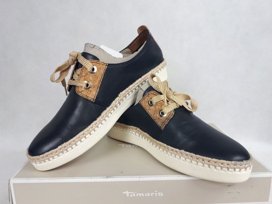 Sneakersy TAMARIS granatowe trampki 36