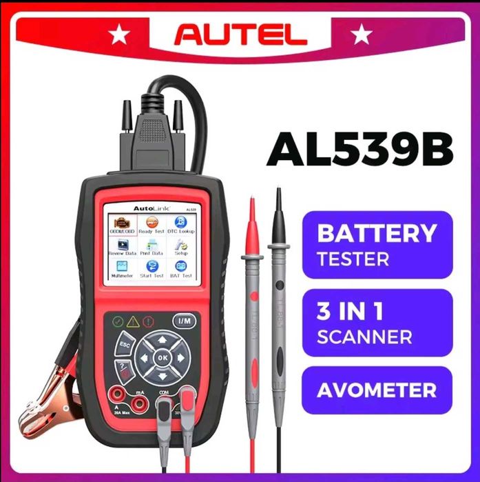 Multimetr tester baterii czytnik kodów 3 w jednym Autel AL539B